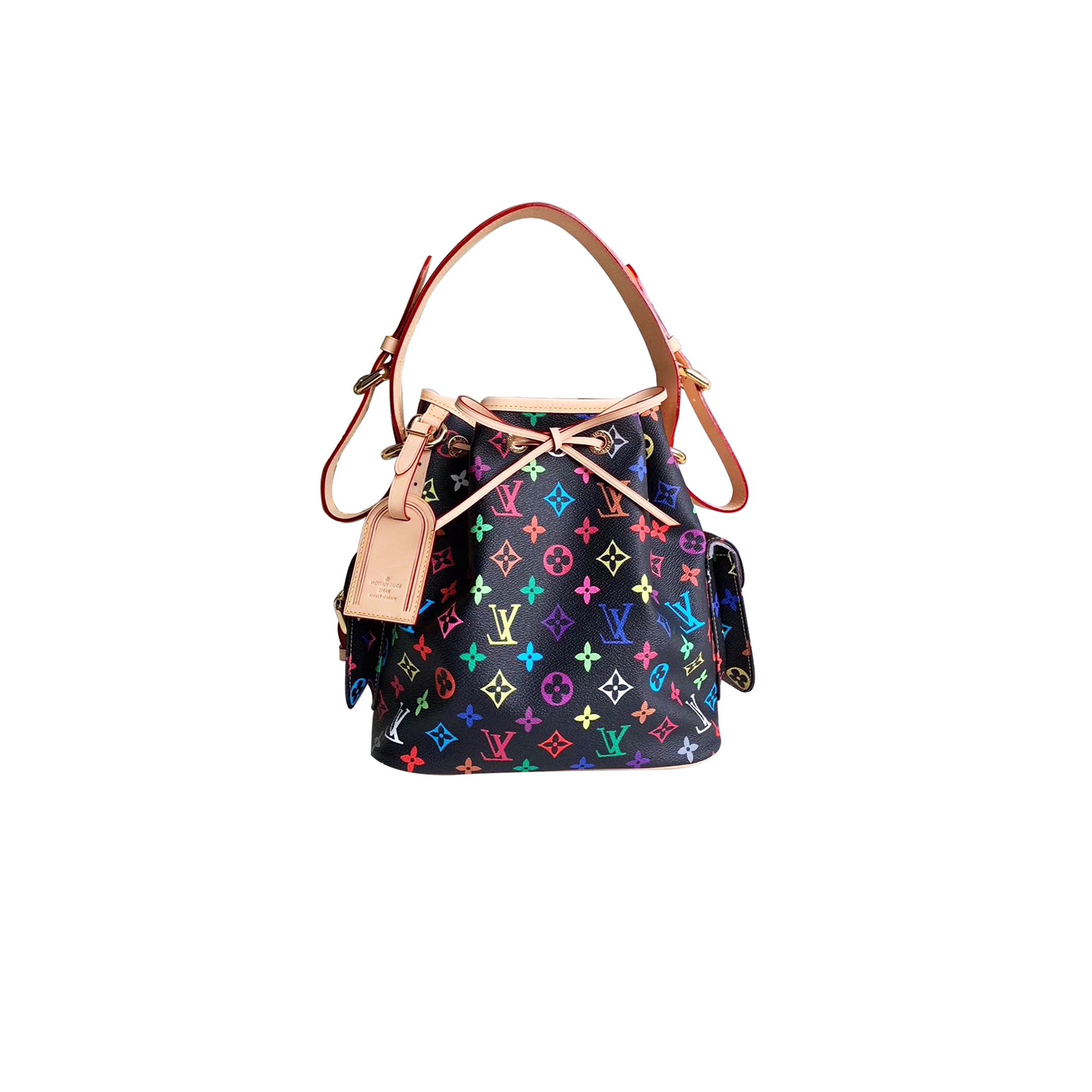 LOUIS VUITTON MONOGRAM MULTICOLOR PETIT NOE BLACK M42230 (27*24*18cm)